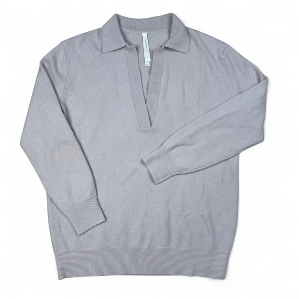 Babaton Women's Merino Wool V-Neck Sweater in Soft Toupe